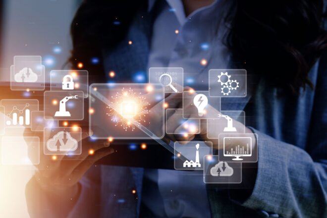Una imagen que representa la presencia digital como un conjunto de espacios digitales.