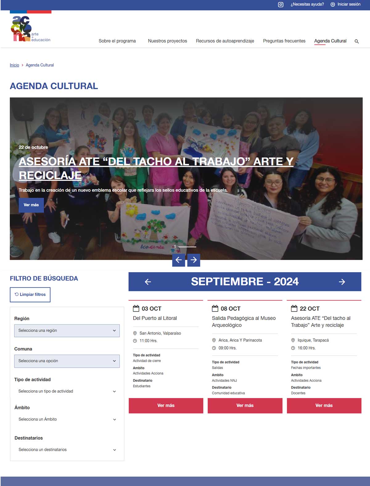 pagina acciona agenda