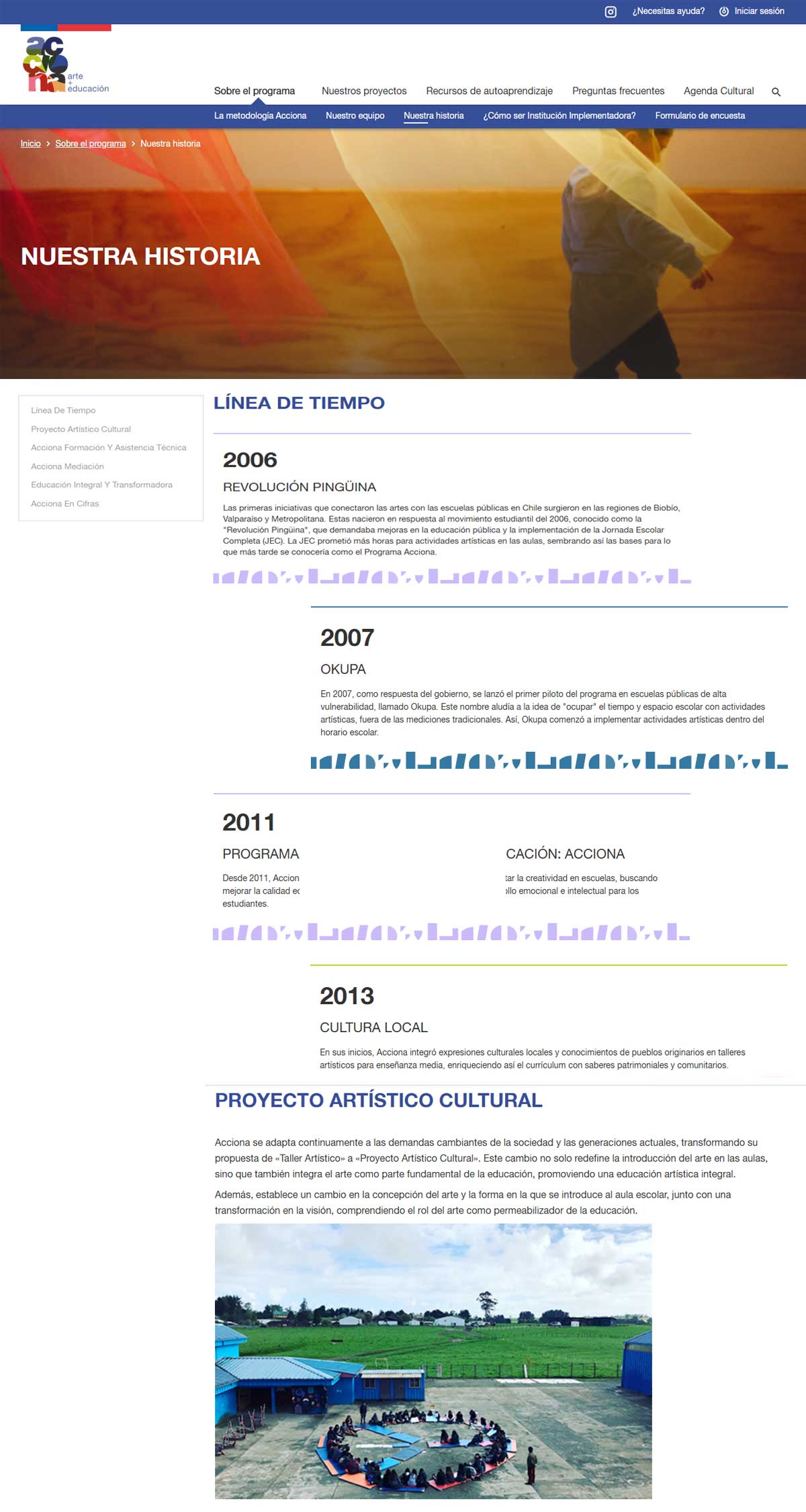 pagina acciona nuestra historia primera parte
