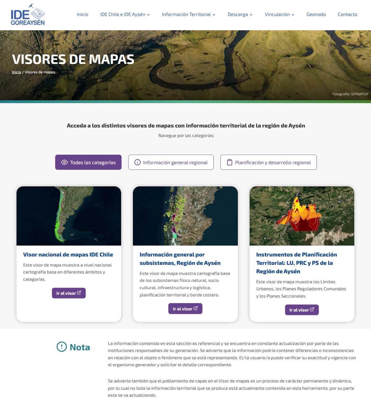 vista de cards de mapas